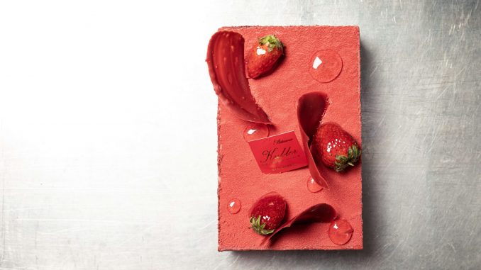 Kileï, biscuit d’amande, mousse au chocolat et framboise