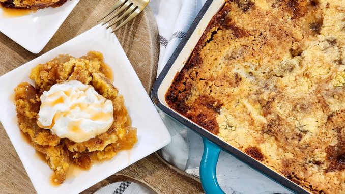 How to Make 4-Ingredient Caramel Apple Dump Cake