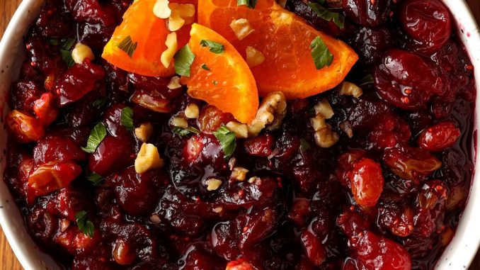 Orange-Maple Cranberry Sauce