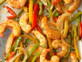 Sheet-Pan Shrimp Fajitas