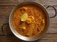 sartén paellera con arroz del senyoret