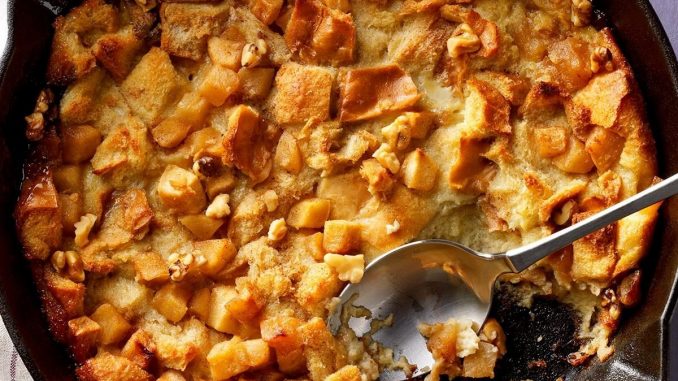 Apple-Walnut Bread Pudding