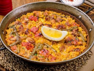 receta de paella de verduras casera