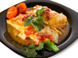 plato con bacalao a la riojana