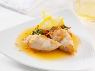 Calamares rellenos de gambas