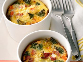 Air-Fryer Bacon-Broccoli Quiche Cups