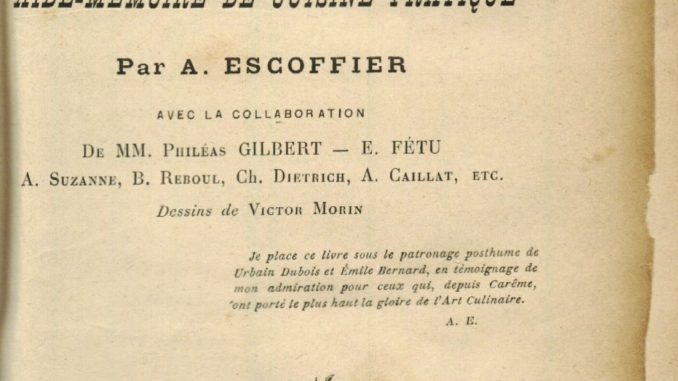 
Quand la cuisine se feuillette parfois à prix d'or
