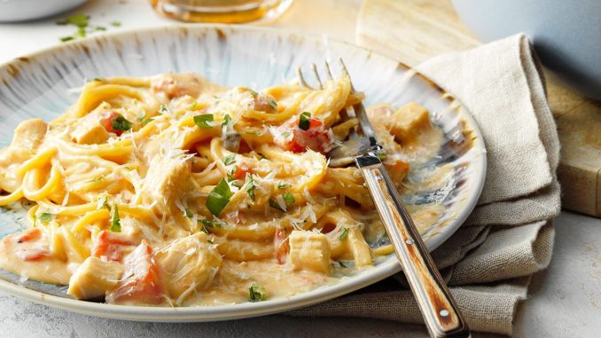 Cheesy Chicken Spaghetti