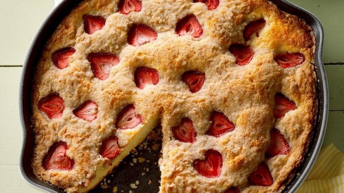 Strawberry Buttermilk Skillet Shortcake