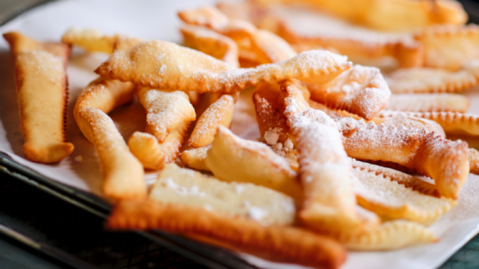 Recette Beignets de carnaval  “Chiacchere di carnevale”