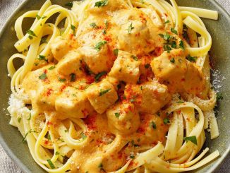 Spicy Pork Loin Alfredo
