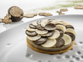 Tarte fine d’artichaut au parmesan et à la truffe par Aurélien Véquaud