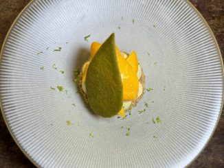 Dessert matcha mangue par Marie Wucher-Bonnard