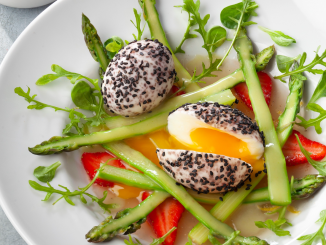 Les Œufs mollets printaniers aux asperges,
