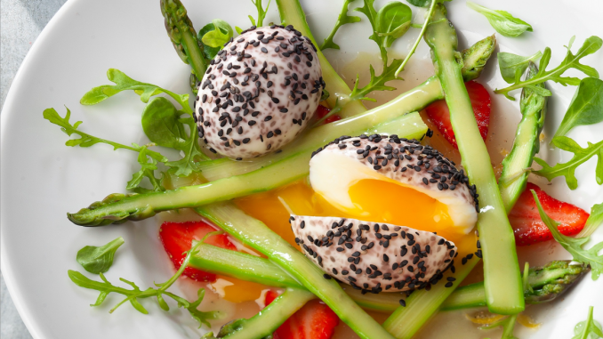Les Œufs mollets printaniers aux asperges,