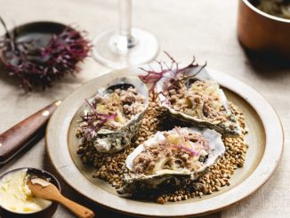 Huîtres Ostra Regal gratinées à la Bretonne, Farz gwinizh-du et lipig