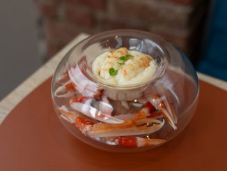 Cappuccino de topinambours et langoustines
