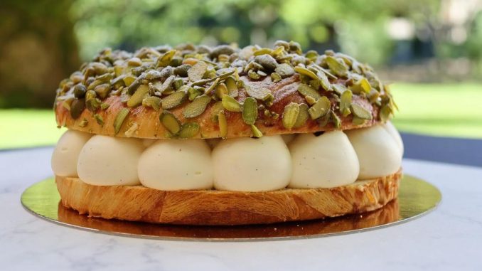 10 astuces pour réussir la tropézienne à la pistache de Recette de la tropézienne à la pistache et fleur d’oranger de Kévin Raynal