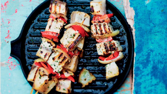 Souvlaki de poisson, au thym et à l’origan de Dina Nikolaou