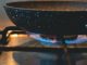 black cooking pan on stove