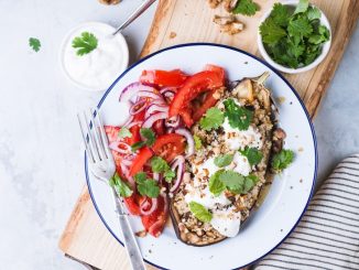 sliced tomatoes with ground pork