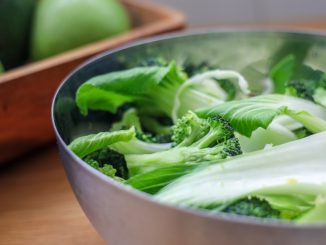 green vegetable on stainless steel bowl