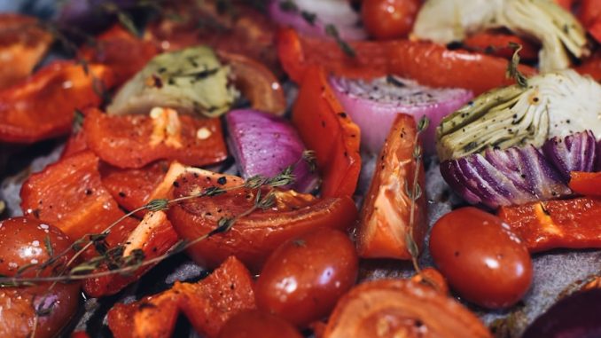 sliced tomatoes and onions